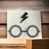 Harry Potter glasses and scar window decal sticker